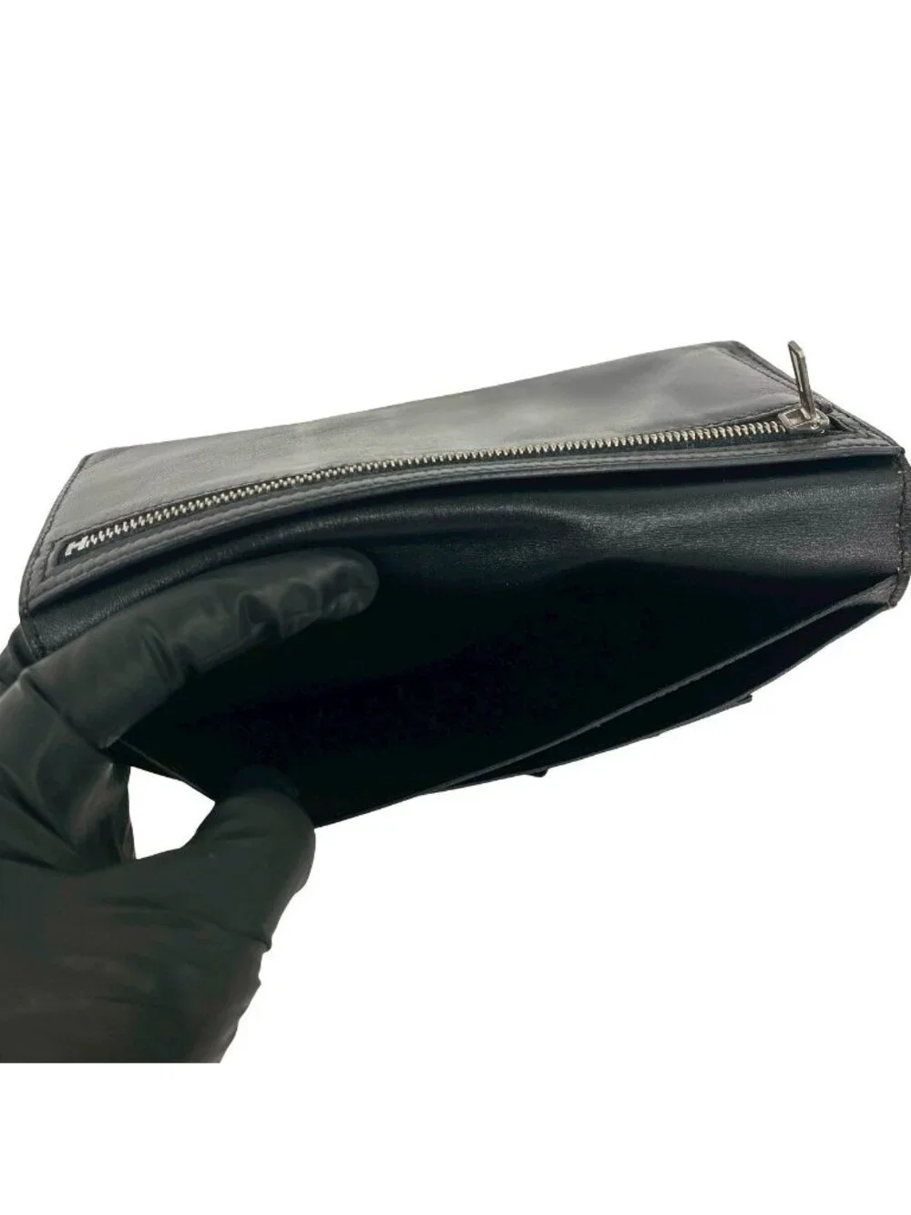 Hermes Bearn Box Calf Wallet Bifold Card Case Coin Purse Black